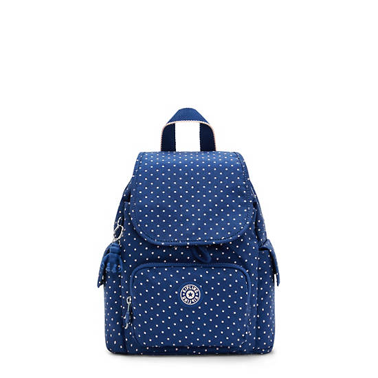 Kipling City Pack Mini Printed Backpack Backpacks Soft Dot Blue | AU 2022RV